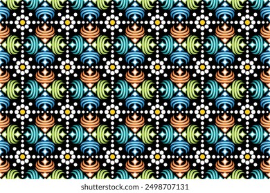 Seamless pattern with abstract geometric, traditional style, vintage decoration illustration vector