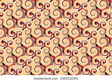 Seamless pattern with abstract geometric, traditional style, vintage decoration art