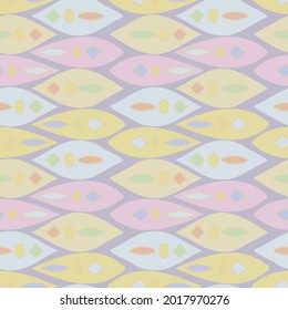 Seamless pattern with abstract geometric triangular shapes in pastel tones. Can be used for textile, stationary, backgrounds and wallpaper, wrapping paper. 