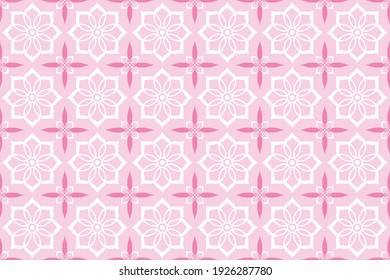 Seamless pattern with abstract geometric vector