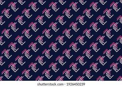 Seamless pattern with abstract geometric vector