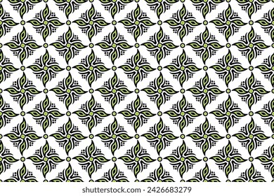 Nahtloses Muster mit abstraktem geometrischem Vektor - Indonesisch Batik Motiv