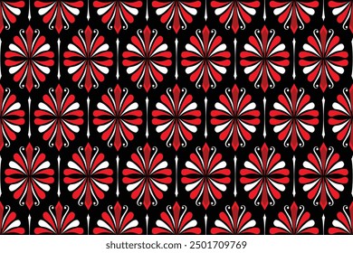 Seamless pattern with abstract geometric vector, Indonesian Batik Motif