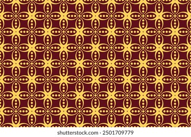 Seamless pattern with abstract geometric vector, Indonesian Batik Motif