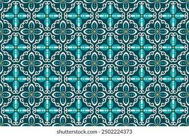 Seamless pattern with abstract geometric vector, Simple batik motif, Indonesian Batik Motif