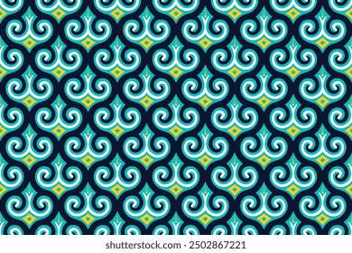 Seamless pattern with abstract geometric vector, Indonesian Batik Motif