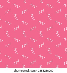 seamless pattern abstract geometric zigzag on pink background. vector wallpaper textile giftwrap.