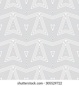 Seamless pattern. Abstract geometrical background. Trendy gentle, pastel texture with regularly repeating zigzag lines, striped triangles. Vector element of graphical design