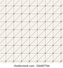 Seamless pattern. Abstract geometrical background. Modern stylish texture with small dots. Regularly repeating elegant ornament with dotted triangles. Vector element of graphical design