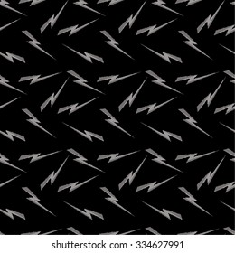 Seamless pattern. Abstract geometrical background. Modern stylish texture with lightnings. Repeating simple elegant ornament with chaotically located zigzags. Vector element of graphical design