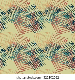 Seamless pattern with abstract geometrical elements. Seamless colorful spirals. Stylish texture for different design uses.