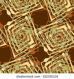 Seamless pattern with abstract geometrical elements. Seamless colorful spirals. Stylish texture for different design uses.