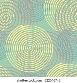 Seamless pattern with abstract geometrical elements. Seamless colorful spirals. Stylish texture for different design uses.