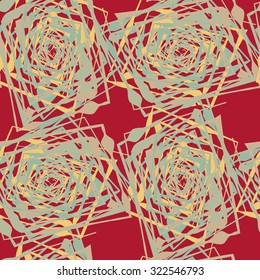 Seamless pattern with abstract geometrical elements. Seamless colorful spirals. Stylish texture for different design uses.