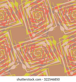 Seamless pattern with abstract geometrical elements. Seamless colorful spirals. Stylish texture for different design uses.
