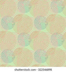Seamless pattern with abstract geometrical elements. Seamless colorful spirals. Stylish texture for different design uses.