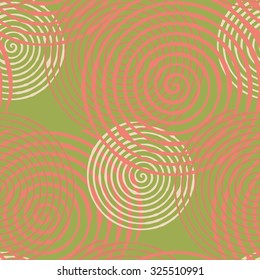 Seamless pattern with abstract geometrical elements. Seamless colorful spirals. Stylish texture for different design uses.