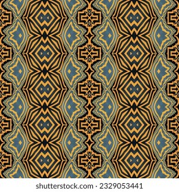 Seamless pattern with abstract geometrical ornament. Textile rapport.