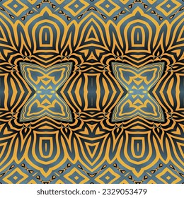 Nahtloses Muster mit abstraktem geometrischem Ornament. Textilrapport.