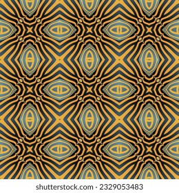 Seamless pattern with abstract geometrical ornament. Textile rapport.