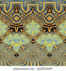 Seamless pattern with abstract geometrical ornament. Textile rapport.