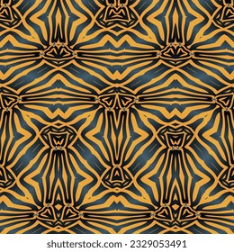 Seamless pattern with abstract geometrical ornament. Textile rapport.