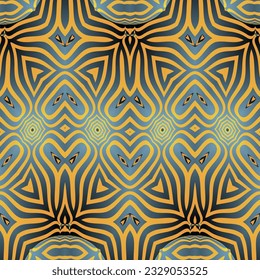 Nahtloses Muster mit abstraktem geometrischem Ornament. Textilrapport.