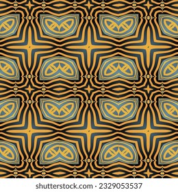 Seamless pattern with abstract geometrical ornament. Textile rapport.