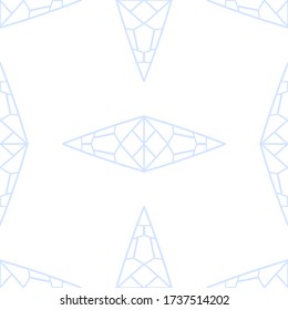 Seamless pattern of abstract geometrical style symbols. Decorative background. Rhombus shapes.
