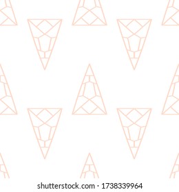 Nahtloses Muster abstrakter geometrischer Stilsymbole. Dekorativer Hintergrund.