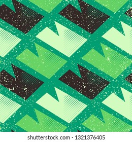 Seamless pattern with abstract geometry elements. Grunge urban pattern for sport clothes, wrapping paper.