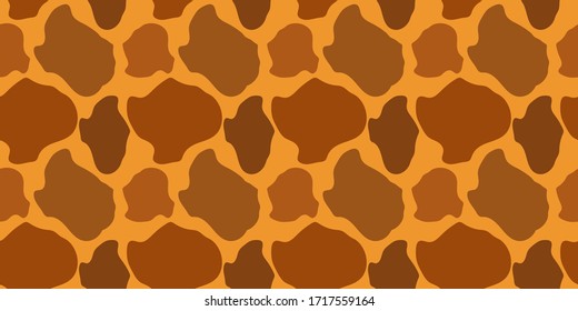 seamless pattern with abstract giraffe print in brown shades. Modern abstract design for packaging, paper, cover, fabric, interior decor