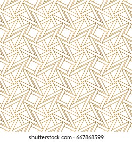 Seamless pattern of abstract golden lines