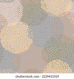 Seamless pattern of abstract graphic lace circles. Vector illustration.