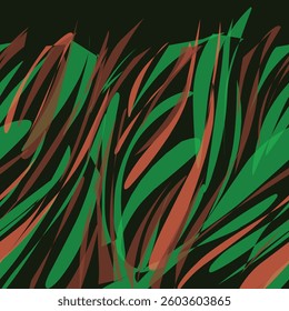 seamless pattern abstract green and orange eco theme