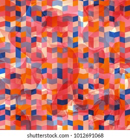 Seamless pattern of the abstract grunge style. Red