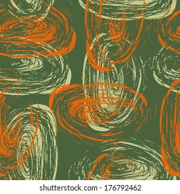 Seamless pattern with abstract grungy stained oval