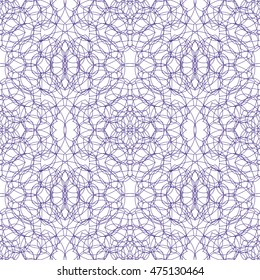 Seamless pattern with abstract guilloche ornament isolated on white (transparent) background. Vector illustration eps