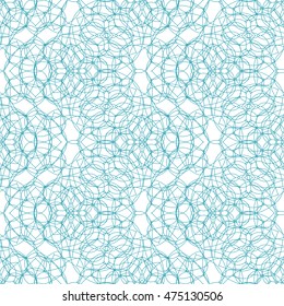 Seamless pattern with abstract guilloche ornament isolated on white (transparent) background. Vector illustration eps