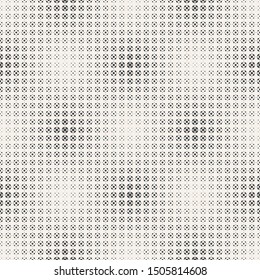 Seamless pattern. Abstract halftone background. Modern stylish texture. Repeating grid with scattered dots and rhombuses of the different size. Gradation from bigger to smaller