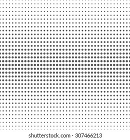 Seamless pattern. Abstract halftone background. Modern stylish texture. Repeating grid with dots of the different size. Gradation from bigger to the smaller. Vector element graphic design