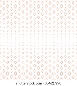 Seamless pattern. Abstract halftone background. Modern stylish texture. Repeating grid with ornamental shapes of different size. Gradation from bigger to smaller. Vector element graphic design