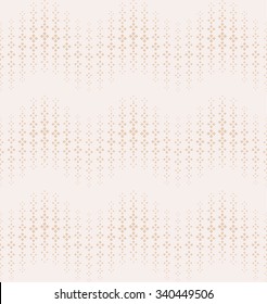 Seamless pattern. Abstract halftone background. Modern stylish texture. Repeating waves with flowers of the different size. Gradation from bigger to the smaller. Vector element graphic design