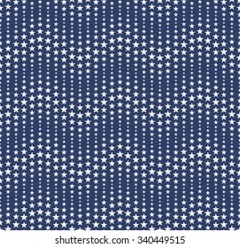 Seamless pattern. Abstract halftone background. Modern stylish texture. Repeating waves with stars of the different size. Gradation from bigger to the smaller. Vector element graphic design