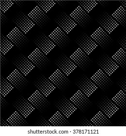 Seamless pattern. Abstract halftone textured background. Modern stylish texture. Regularly repeating geometrical shapes, dotted zigzags. Vector element of graphical design