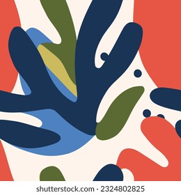 Seamless pattern with abstract hand drawn doodle elements. Vector illustration.