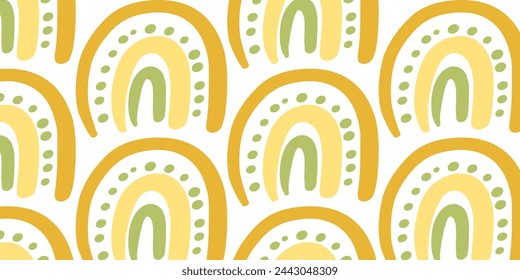 Seamless Pattern Abstract Hand Drawn Background with shapes