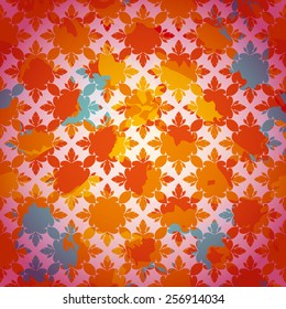 Seamless pattern. Abstract pattern.  Seamless  hand-drawn pattern  can be used for textile ornament,  pattern fills, surface textures.  Gorgeous seamless floral background 