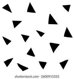 Seamless pattern. Abstract hand-drawn textures with triangles. Endless background, print for textile, fabric design. Modern flat vector illustrations