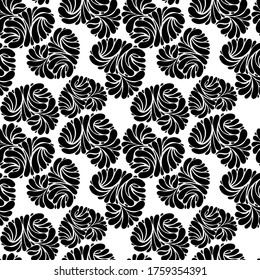 seamless pattern, abstract heart with ornament, pattern for wallpaper and fabric, wrapping paper, wedding design
